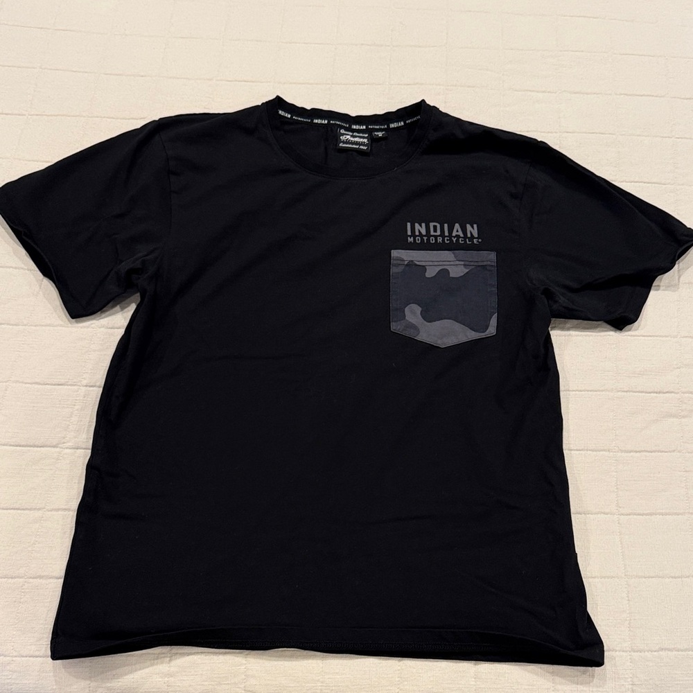 Indian Motorcycles Black Camo Pocket Tee Men’s Medium